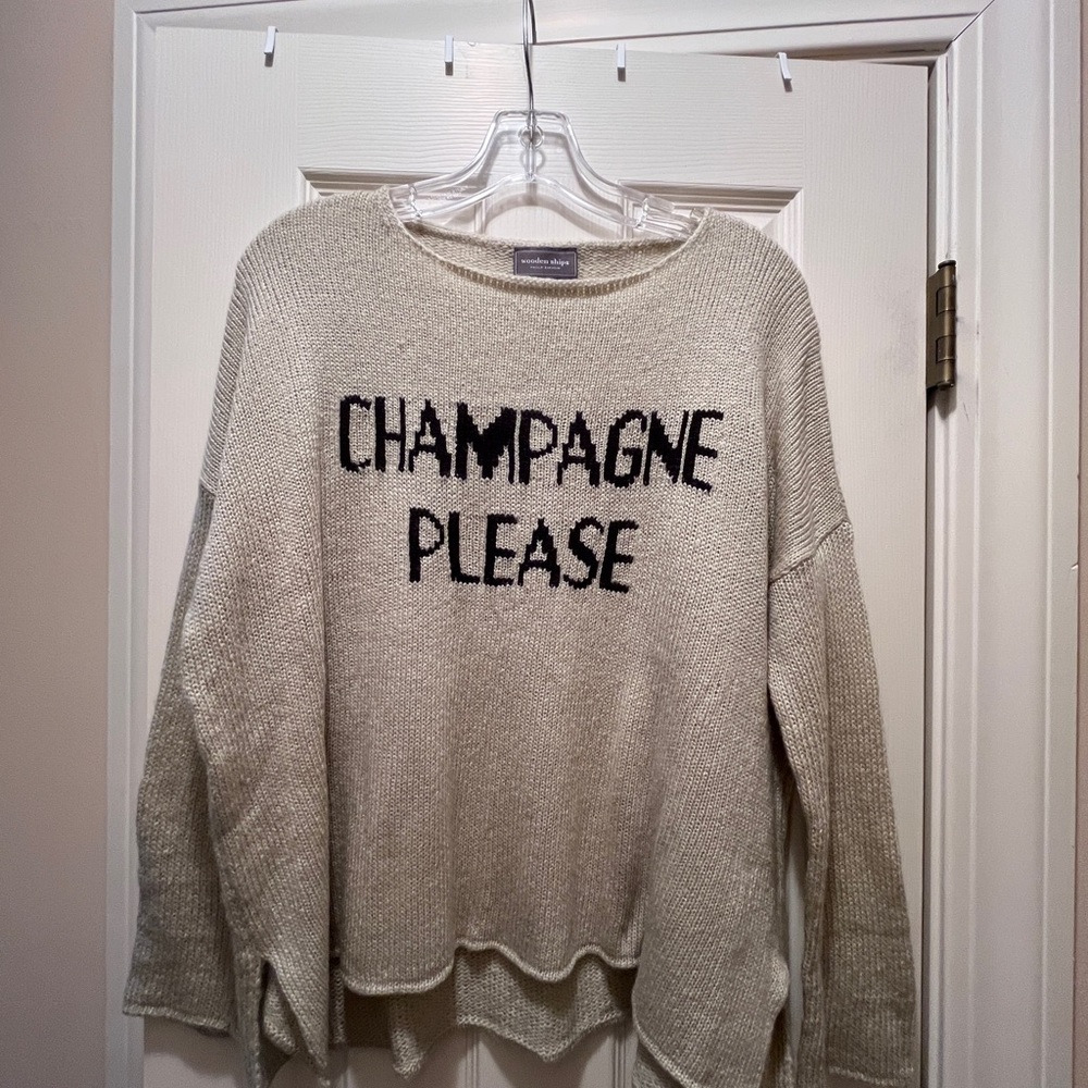 Wooden Ships Cream Knit Sweater